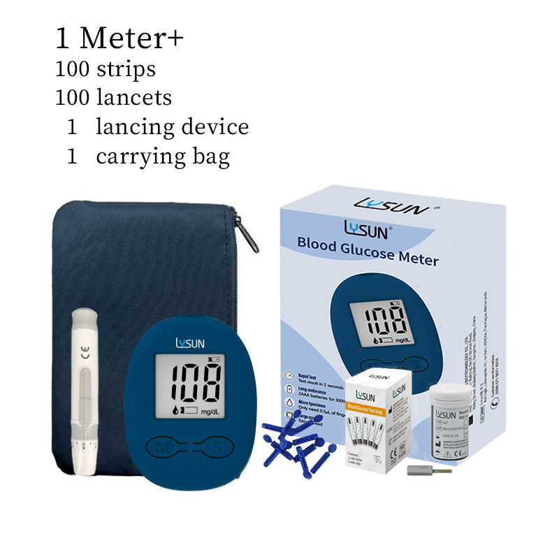 HSBGM-103 Smart Portable Blood Glucose Test Kit Fast Accurate and Convenient with 50Pcs Strips Lancets