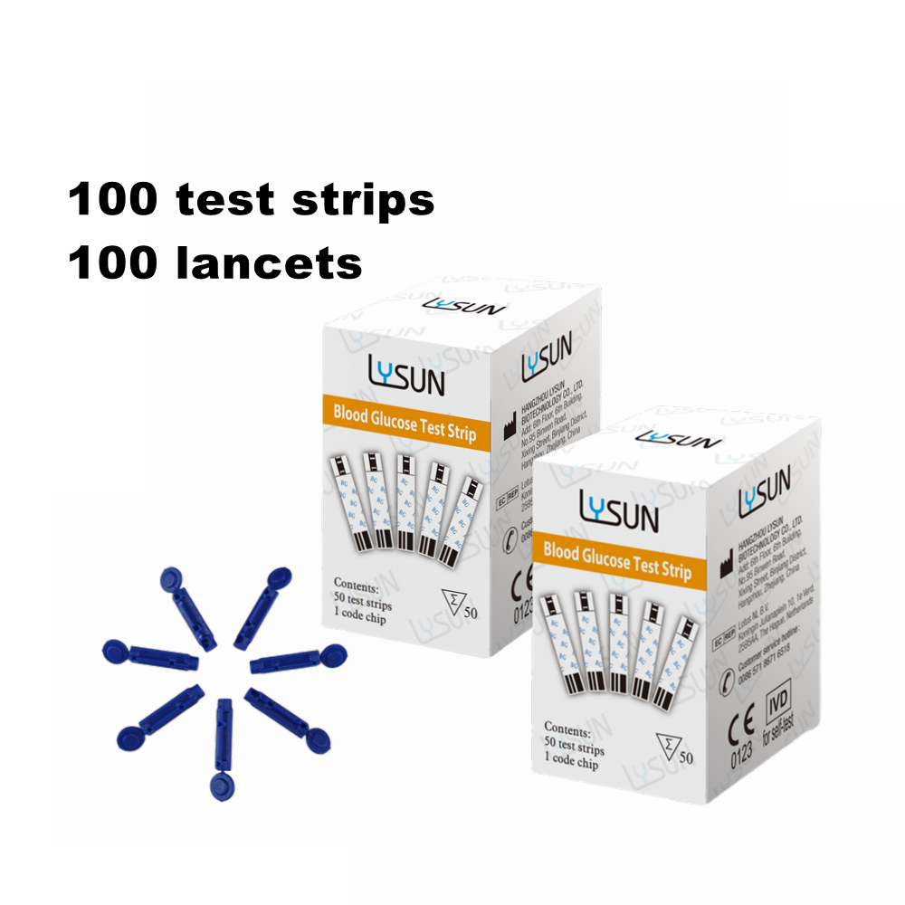 HSBGM-103 Smart Portable Blood Glucose Test Kit Fast Accurate and Convenient with 50Pcs Strips Lancets