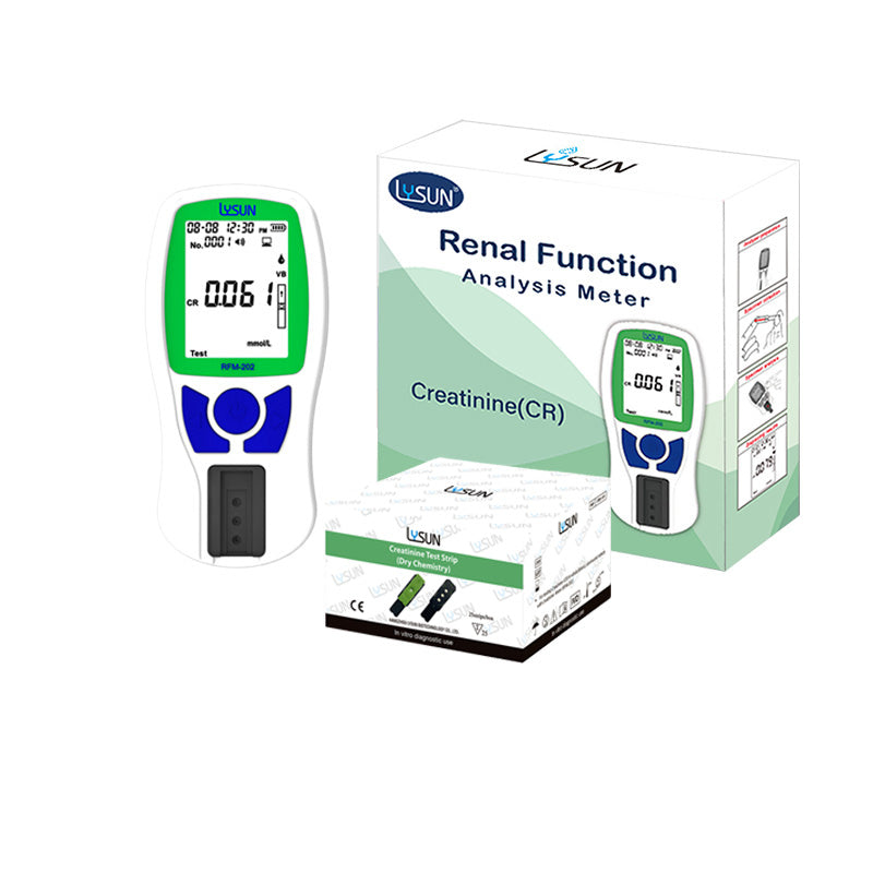 HSRFM-202 Portable Kidney Function Test Device Measures Creatinine Fast Accurate Blood Analyzer for Home Professional Use Health Monitoring Kit
