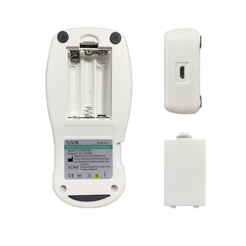 HSRFM-202 Portable Kidney Function Test Device Measures Creatinine Fast Accurate Blood Analyzer for Home Professional Use Health Monitoring Kit