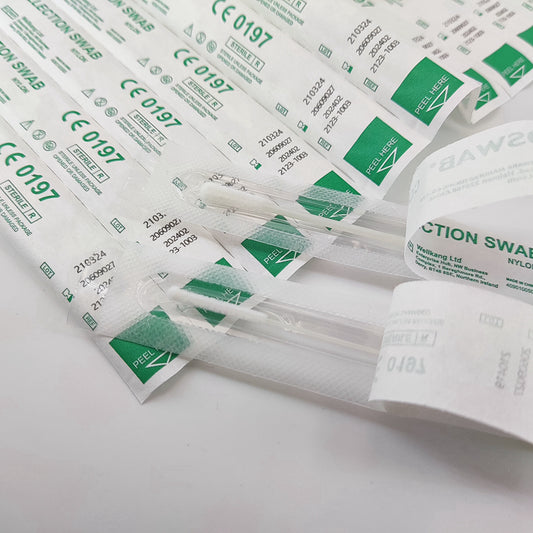 HOMEDSUN Nasopharyngeal Swab for Antigen Testing | Flocked High-Release Tip | 15 cm Flexible Shaft + 8 cm Breakpoint | EO-Sterile, Individually Wrapped