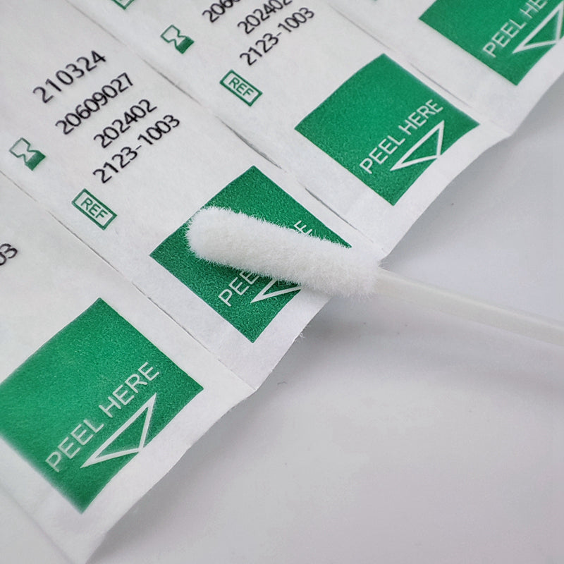 HOMEDSUN Nasopharyngeal Swab for Antigen Testing | Flocked High-Release Tip | 15 cm Flexible Shaft + 8 cm Breakpoint | EO-Sterile, Individually Wrapped
