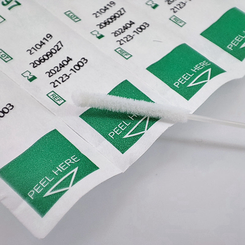 HOMEDSUN Nasopharyngeal Swab for Antigen Testing | Flocked High-Release Tip | 15 cm Flexible Shaft + 8 cm Breakpoint | EO-Sterile, Individually Wrapped