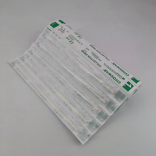 HOMEDSUN Oropharyngeal Swab for Antigen Testing | Soft Flocked Wide Tip | 13 cm Flexible Shaft + 8 cm Breakpoint | EO-Sterile, Individually Wrapped