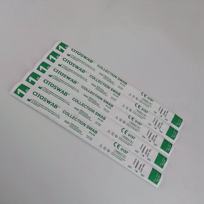 HOMEDSUN Oropharyngeal Swab for Antigen Testing | Soft Flocked Wide Tip | 13 cm Flexible Shaft + 8 cm Breakpoint | EO-Sterile, Individually Wrapped