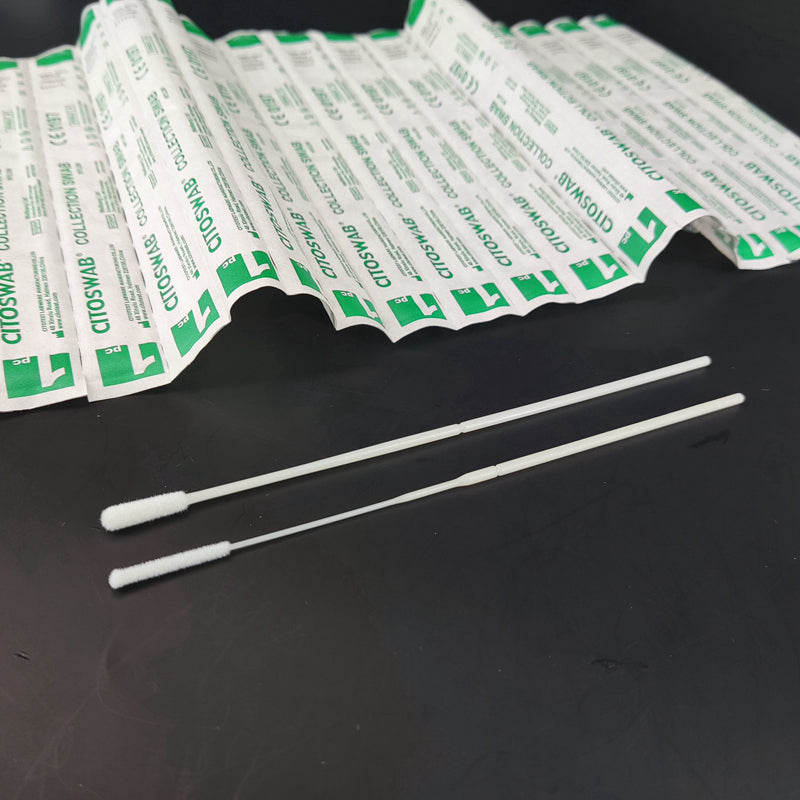 HOMEDSUN Oropharyngeal Swab for Antigen Testing | Soft Flocked Wide Tip | 13 cm Flexible Shaft + 8 cm Breakpoint | EO-Sterile, Individually Wrapped
