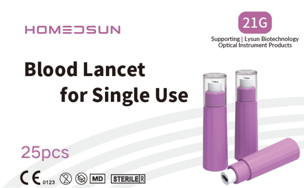 HOMEDSUN Safety Blood Collection Needles 21 G | Pink Shield | Sterile Single-Use | 100-Count Box